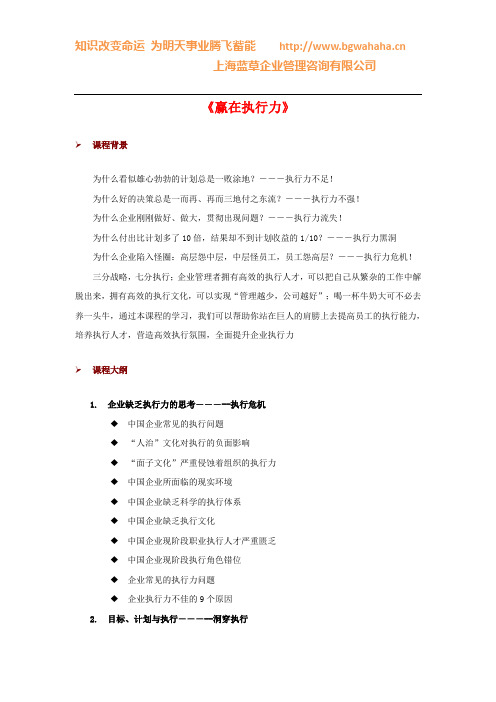赢在执行力