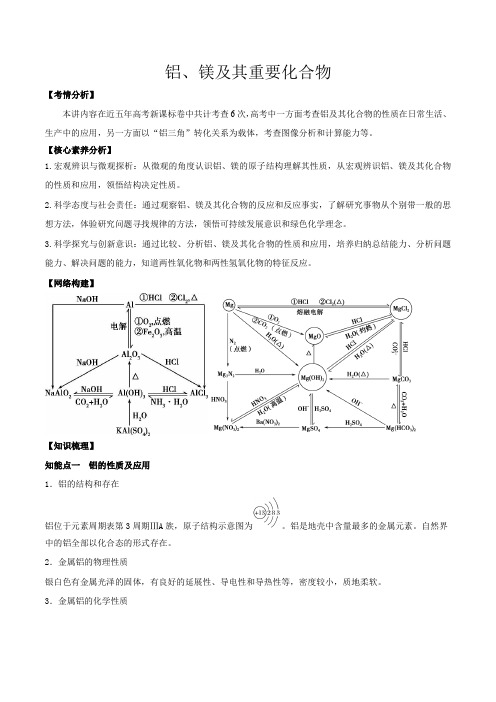 高考化学铝、镁及其重要化合物一轮复习(解析版)