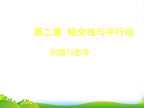 七年级数学下册 第二章回顾与思考课件 (新)北师大
