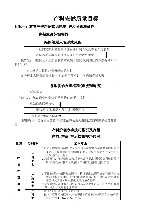 产科十大安全目标的指引与流程