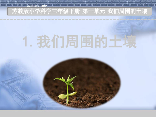 苏教版科学三年级下册1.我们周围的土壤