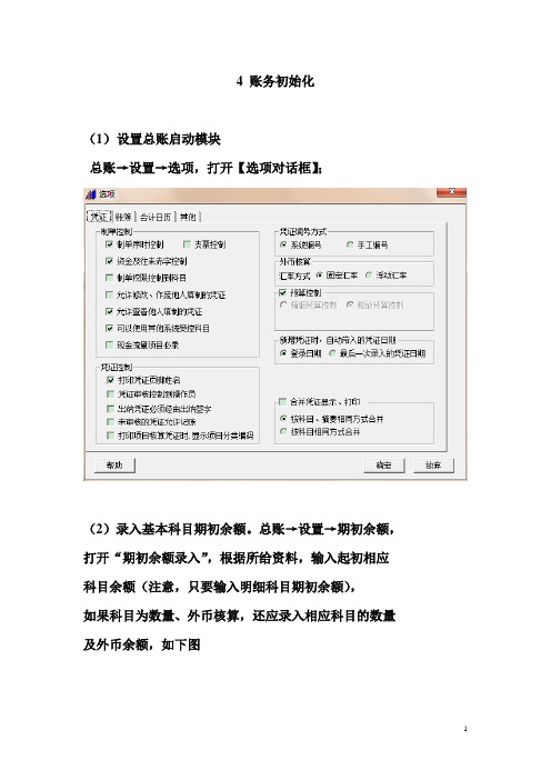 4账务初始化具体操作
