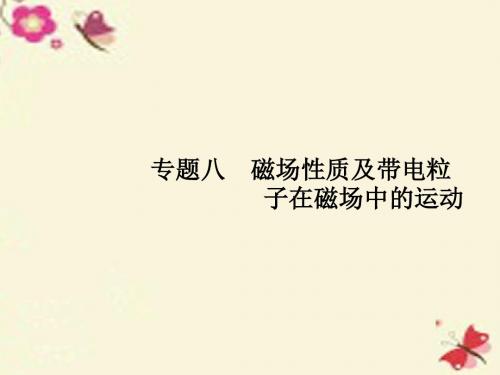 【志鸿优化设计】2016高考物理二轮复习 专题整合高频突破 专题八 磁场性质及带电粒子在磁场中的运动课件