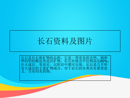 (推荐)长石资料及图片PPT资料