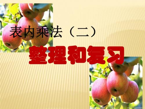 二年级上册数学课件-6.6-表内乘法二-整理复习-人教新课标