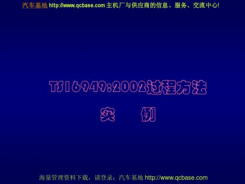 TS16949：2002过程方法实例
