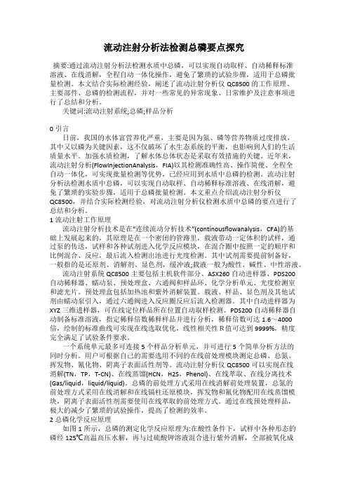 流动注射分析法检测总磷要点探究