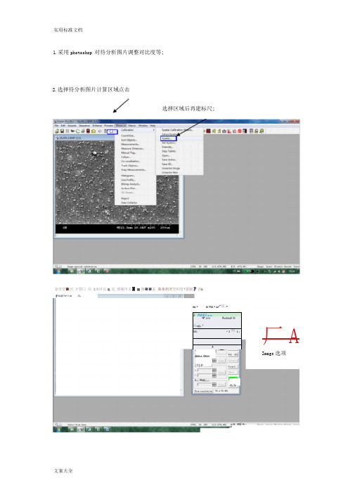 Image-ProPlus61计算颗粒分布手册簿