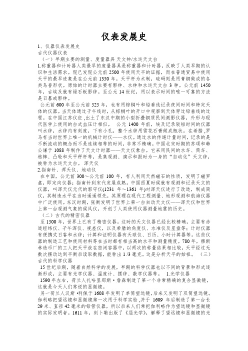 仪表发展史