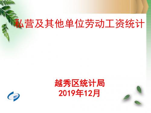 416-私营及其他单位劳动工资统计越秀区统计局-PPT课件