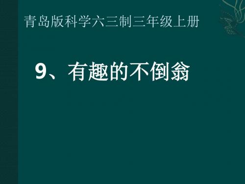 最新文档-三年级上册科学课件-9有趣的不倒翁∣青岛版(六年制)(共12张PPT)-PPT精品文档