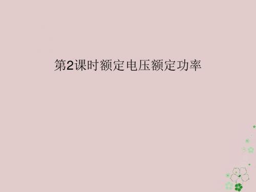 九年级物理全册18.2电功率第2课时额定电压额定功率教学课件〔新版新人教版〕25