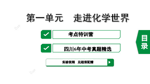 2020中考化学《四川试题研究》精讲课件第一部分第一单元   走进化学世界