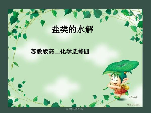 高中化学苏教版选修四 3.3 盐类的水解 (4)(共25张PPT)