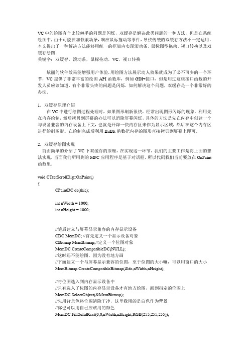 VC双缓存绘图以及鼠标拖图的问题