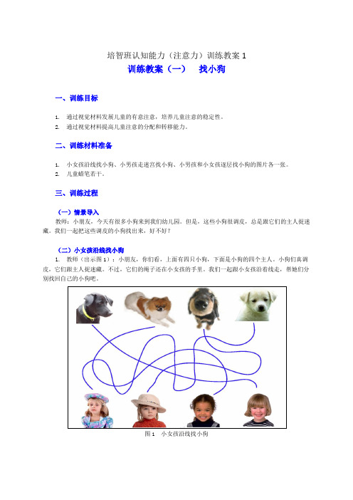培智班认知能力(注意力)训练教案1