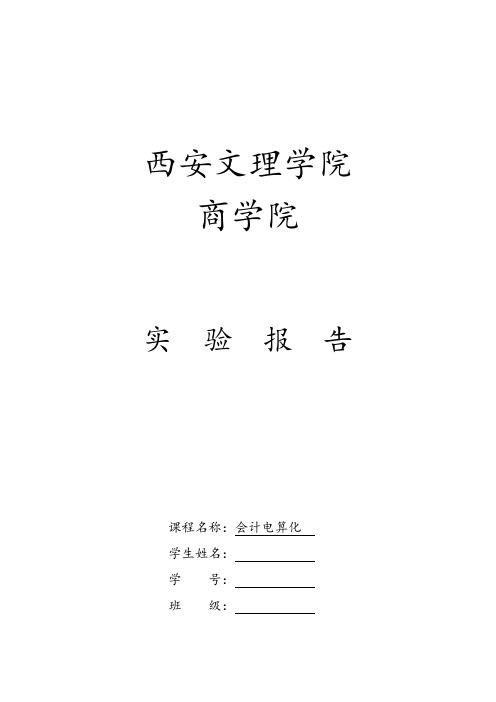 总账系统日常业务处理实验报告