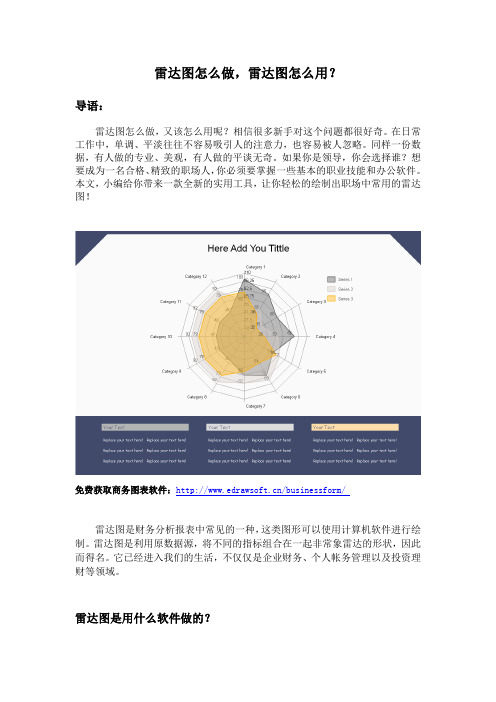 雷达图怎么做,雷达图怎么用？
