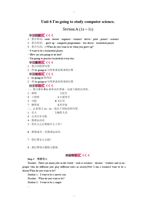 人教版(新目标)精品英语八年级上Unit6教案