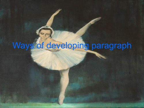 Ways of developing paragraph