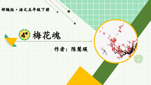 部编版语文五年级下册《梅花魂》精品课件