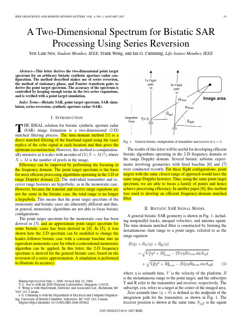 (2007)a two-dimensional spectrum for bistatic sar processing using series reversion