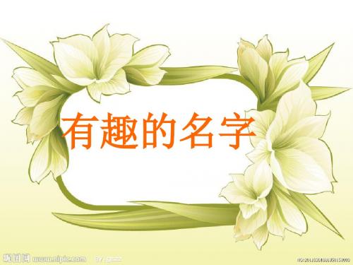 品德与社会二年级下粤教版3.8有趣的名字课件(23张)