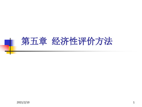5经济评价方法PPT课件