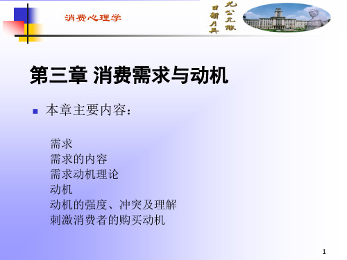 消费者心理学需求与动机