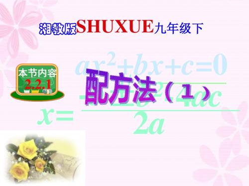 新湘教版九年级上册2.2.1配方法(1) (共13张PPT)
