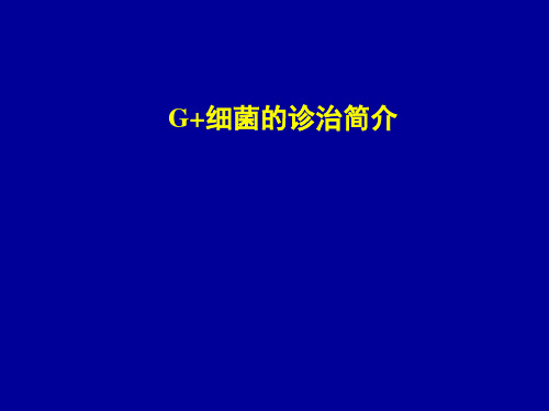 G+菌感染的诊治简介讲解材料