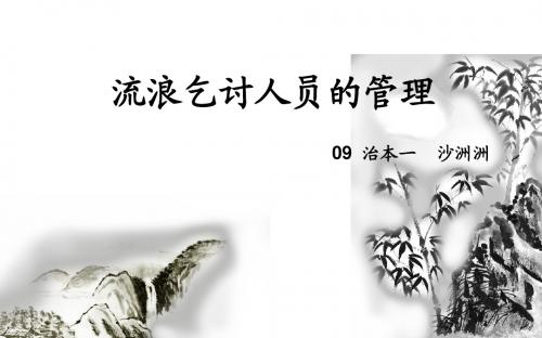 流浪乞讨人员管理