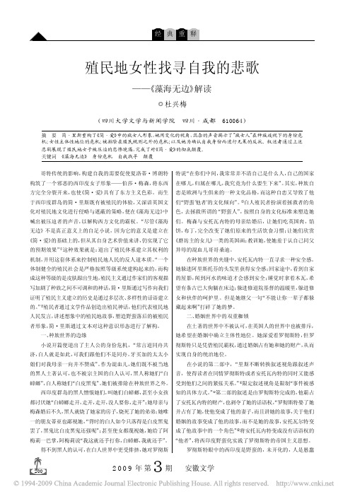 殖民地女性找寻自我的悲歌_藻海无边_解读