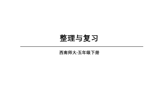 最新西师大版五年级数学下册第3单元 整理与复习课件