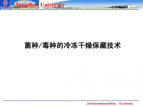 冻干保藏技术