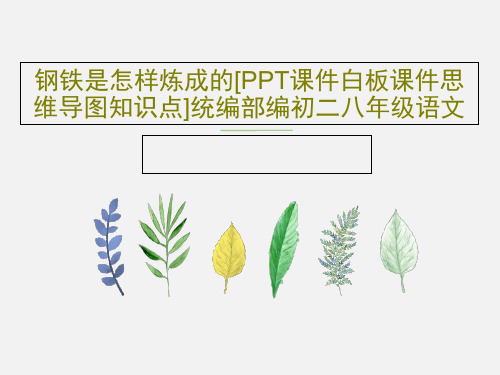钢铁是怎样炼成的[PPT课件白板课件思维导图知识点]统编部编初二八年级语文27页PPT