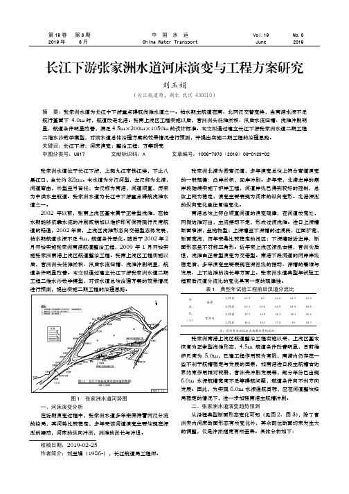 长江下游张家洲水道河床演变与工程方案研究
