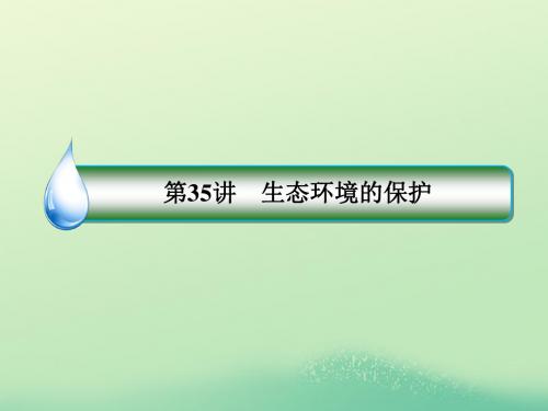 2019年高考生物一轮复习1_3_9_35生态环境的保护课件