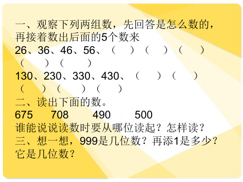 二年级下数学课件-万以内的数的认识_苏教版