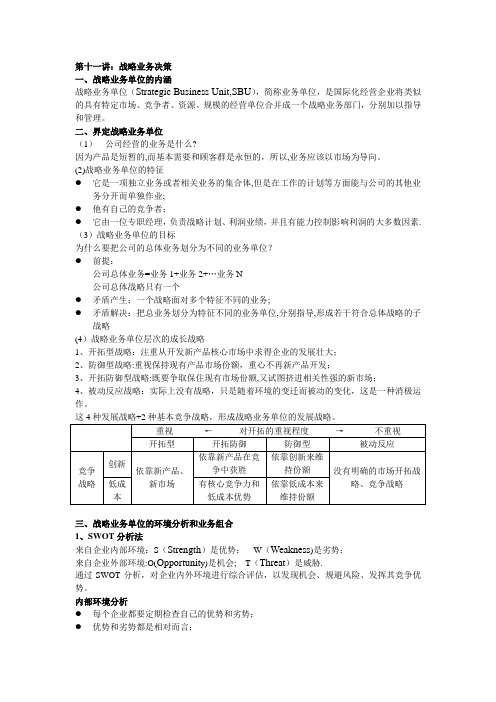 战略业务单位