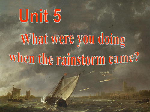 新人教版八年级下Unit5 What were you doing when the rainstorm came单元课件