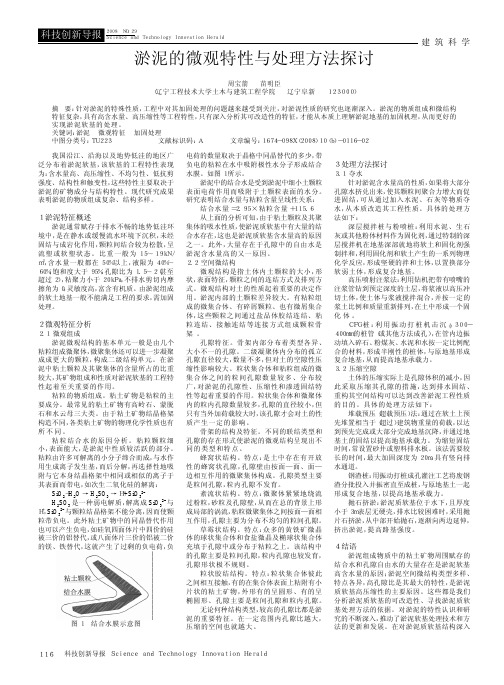 淤泥的微观特性与处理方法探讨