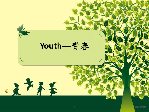 英语有关青春的1演讲ppt课件