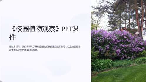 《校园植物观察》课件