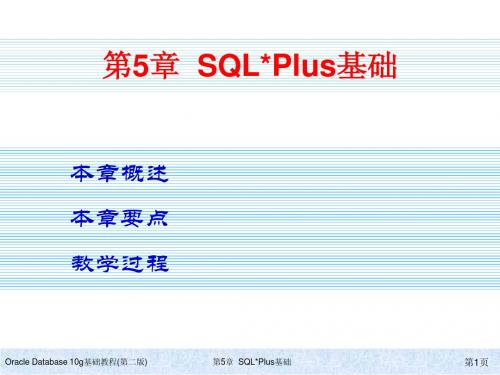 Oracle Database 10g基础教程(第二版)ch05PPT课件