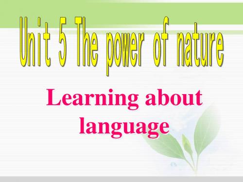 人教版高中英语精品课件  选修六 5.9《Unit 5 Learning about language》