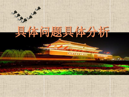 具体问题具体分析1