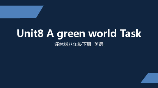 译林版 初中八年级下册 Unit 8 Task ppt课件