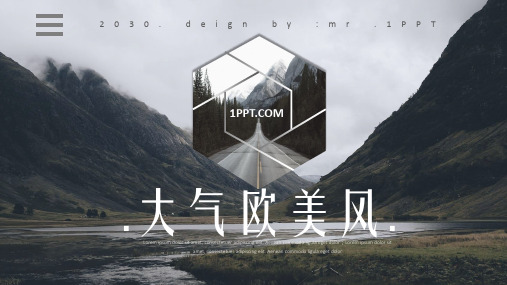 大气欧美PPT