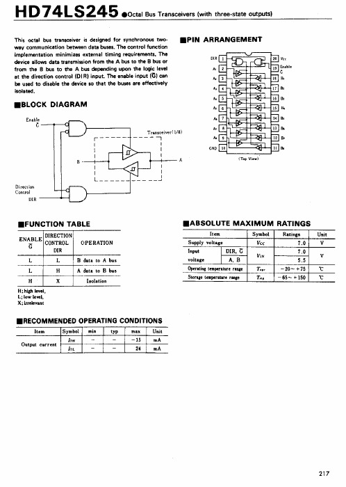 HD74LS245P中文资料